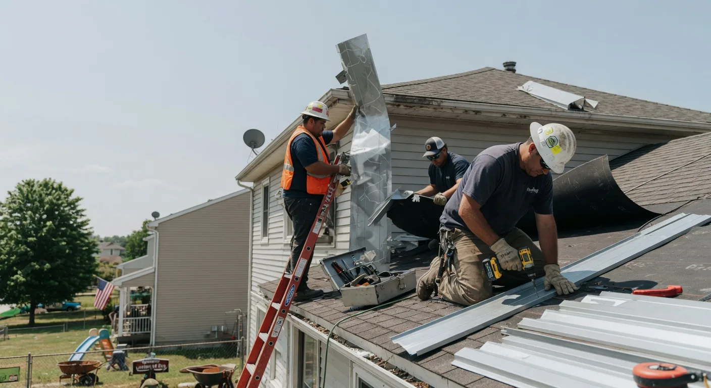 Storm Damage Metal Roof Repair in Mannsville, OK